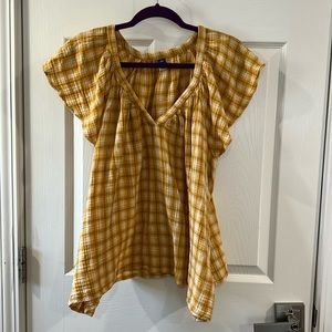 Old Navy XXL Yellow Cotton Gauze Top